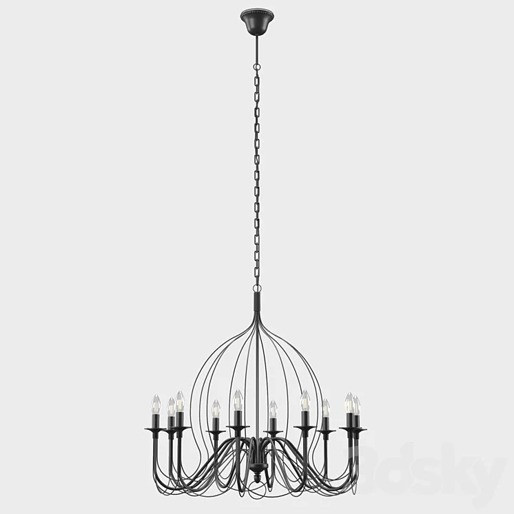 Chandelier Classical Sail on chain RS117/10 "Katerina",10xE14 60W D75xH90